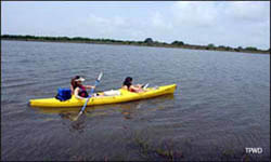 Kayaking Mustang Island